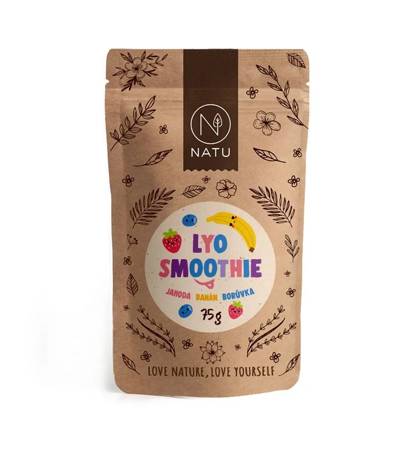 NATU Lyo Smoothie mix jahoda banán borůvka 75 g