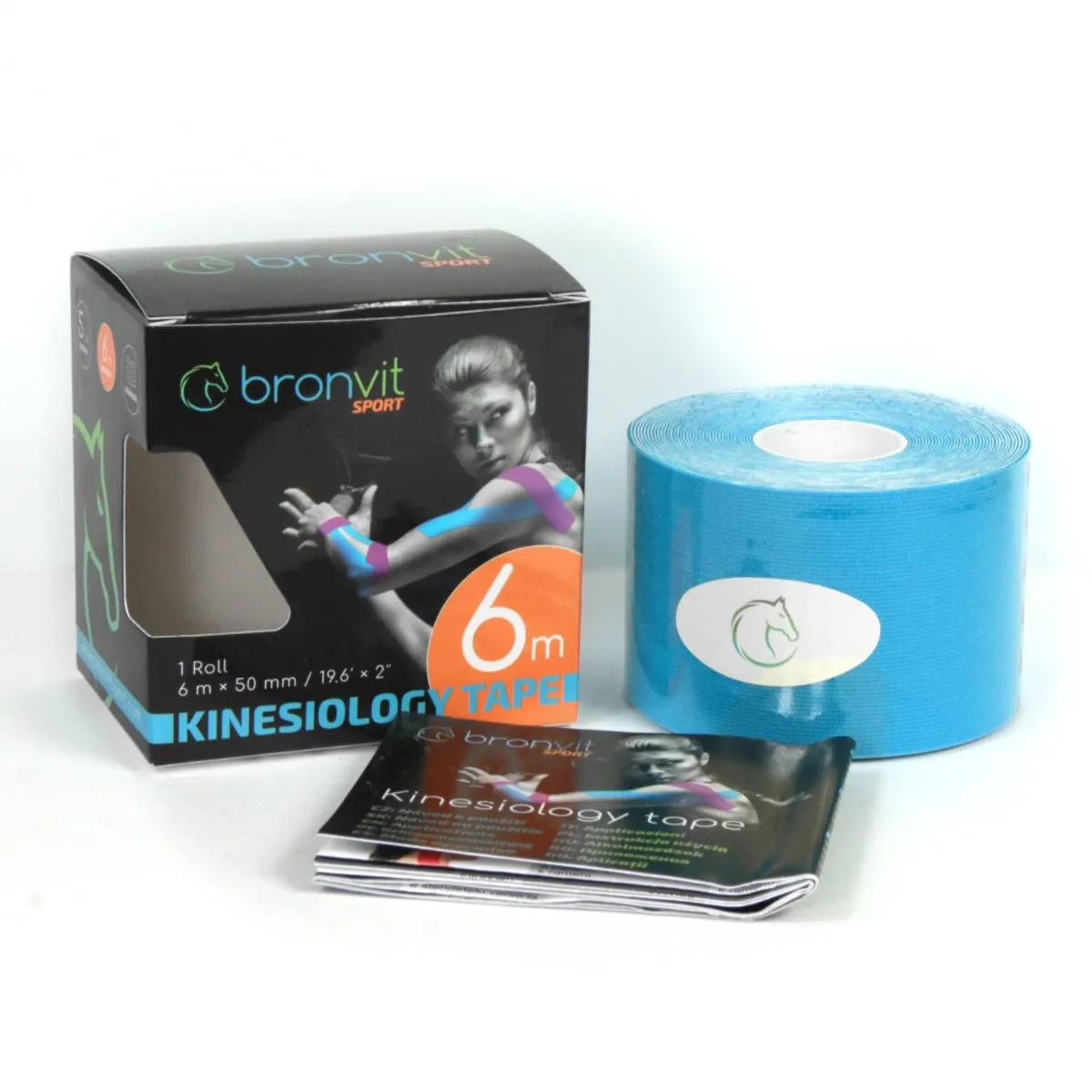 BronVit Sport Kinesio Tape classic 5 cm x 6 m tejpovací páska modrá