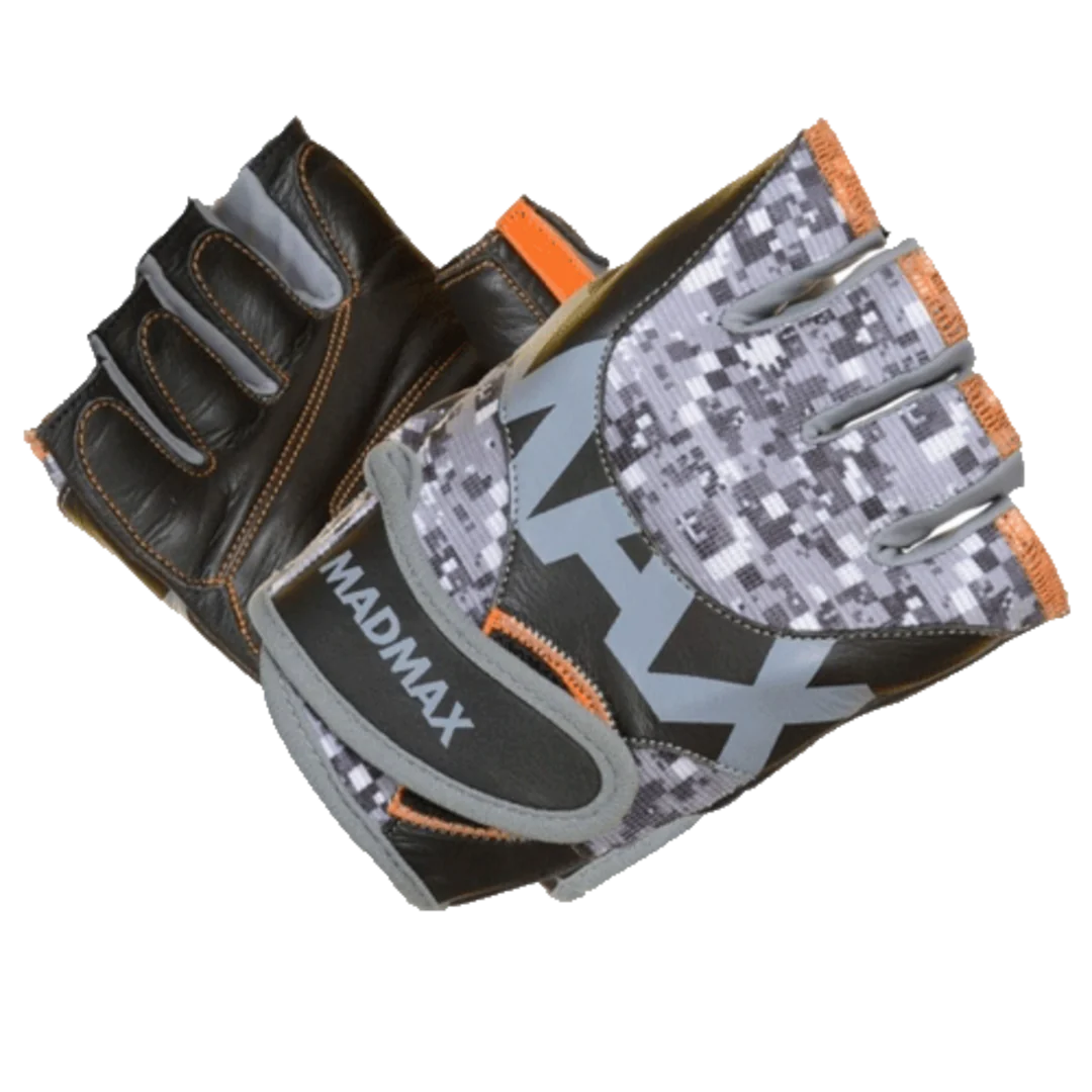 MadMax Fitness rukavice MFG831 šedé - L