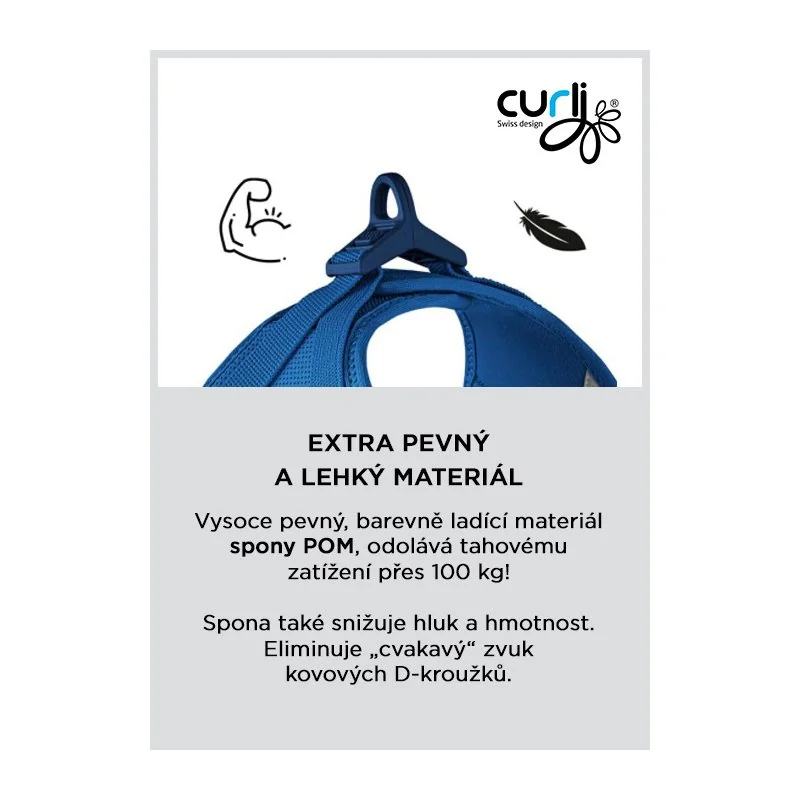 Curli Postroj pro psy se sponou Merino vlna Red L, 8-13 kg