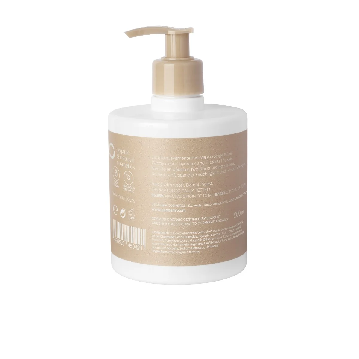 GEODERM BODY BIO Jemné tekuté mýdlo na ruce 500 ml