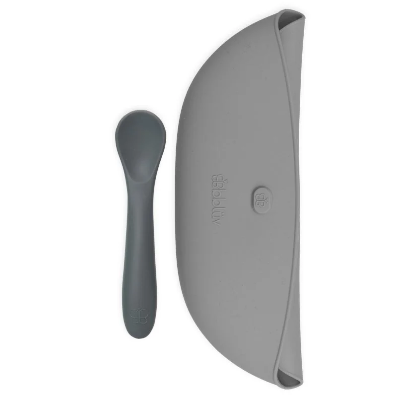 Bblüv sada 2ks bryndáků se lžičkou Pöket Grey/Aqua 