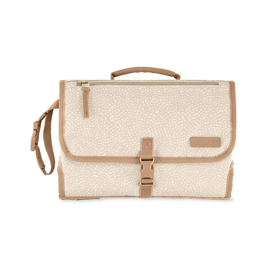 SKIP HOP Podložka přebalovací cestovní 2v1 Pronto Beige swirl dot 