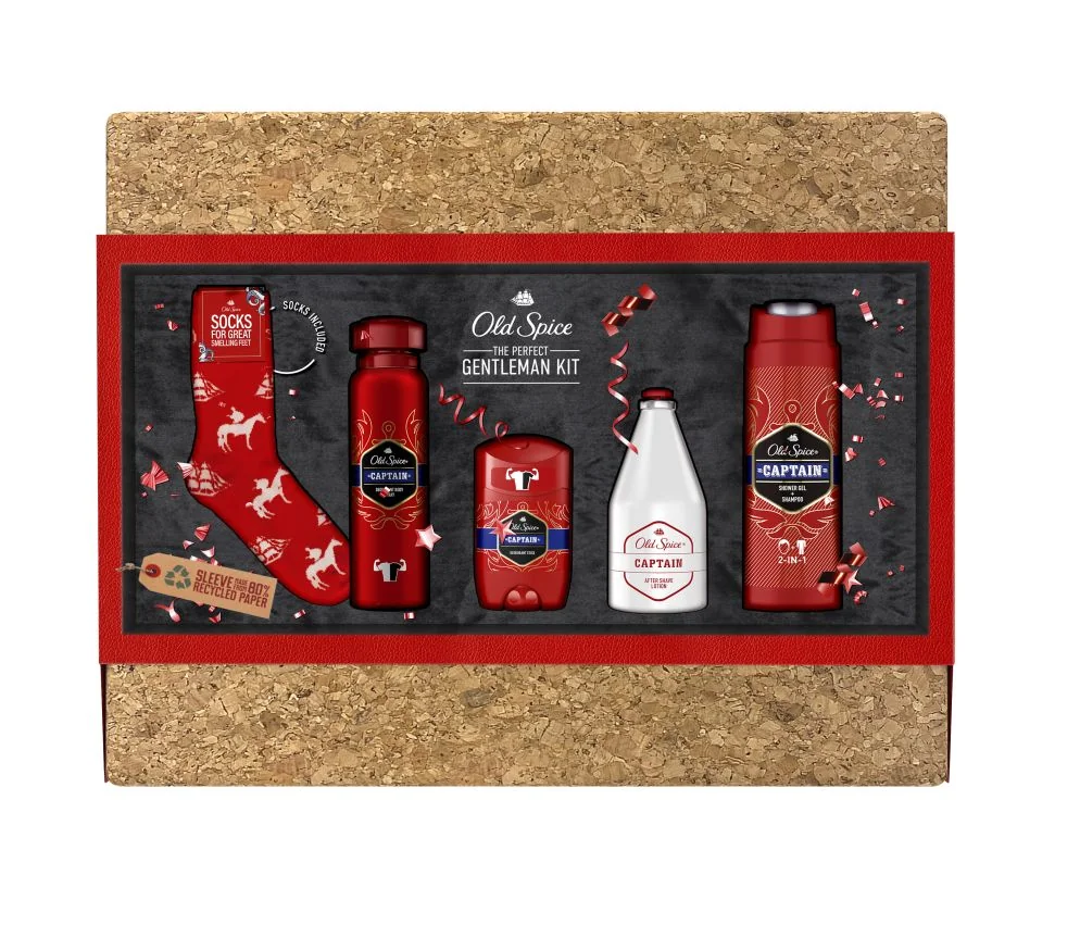 Old Spice Cork Box dárková sada s ponožkami