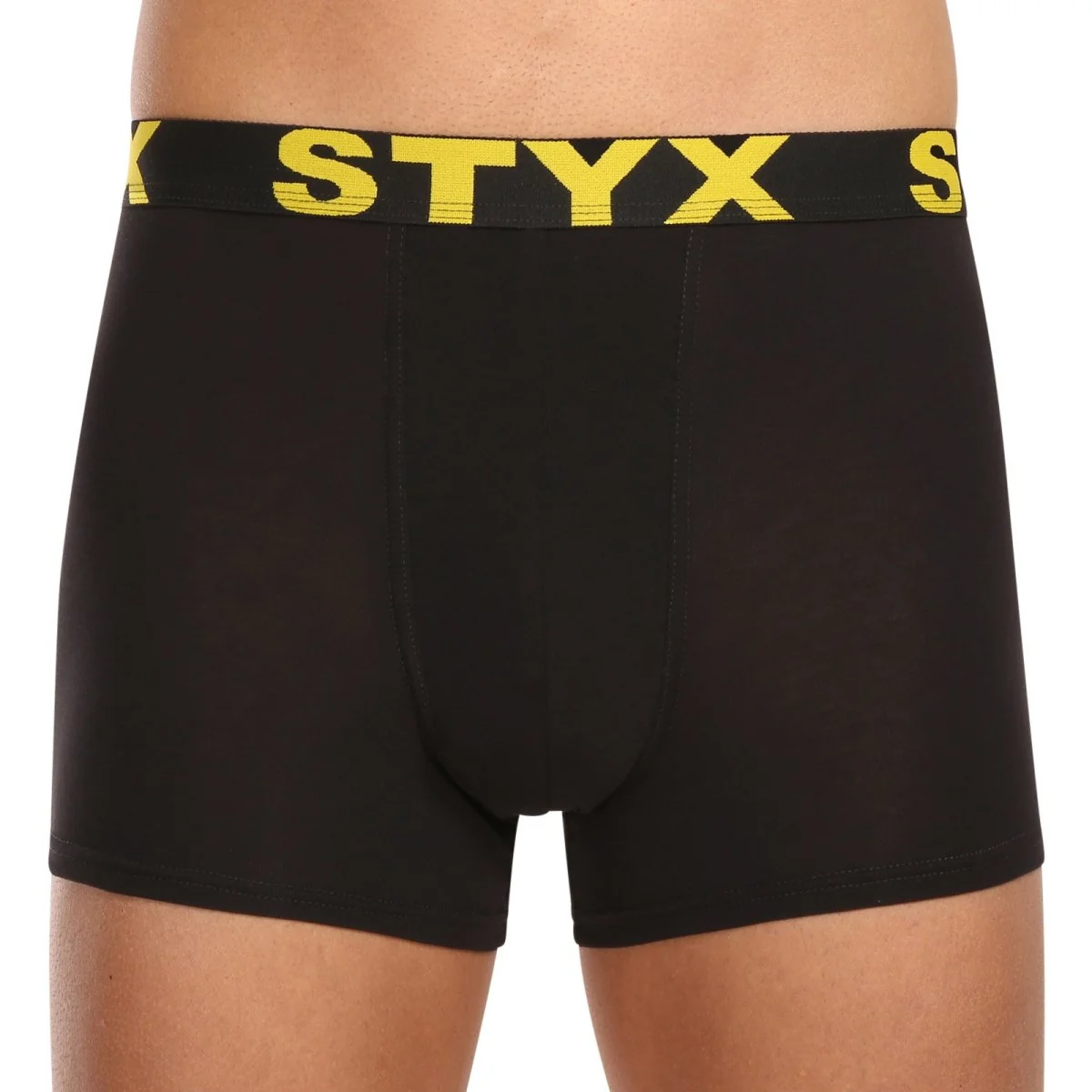 Styx 5PACK pánské boxerky sportovní guma černé (5G9601) XXL