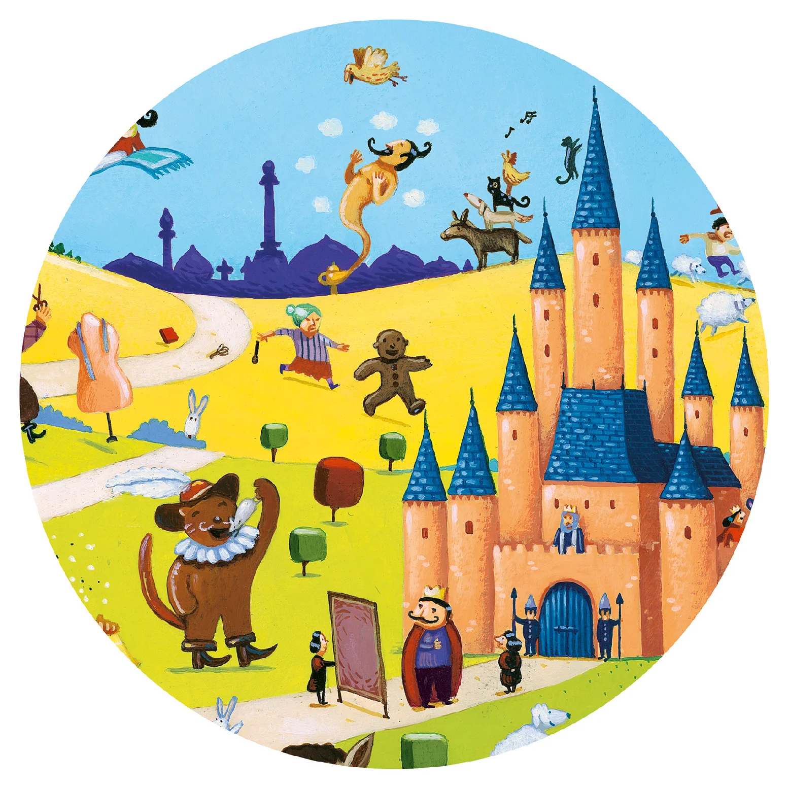 Djeco Vyhledávací puzzle Pohádky - 54 pcs