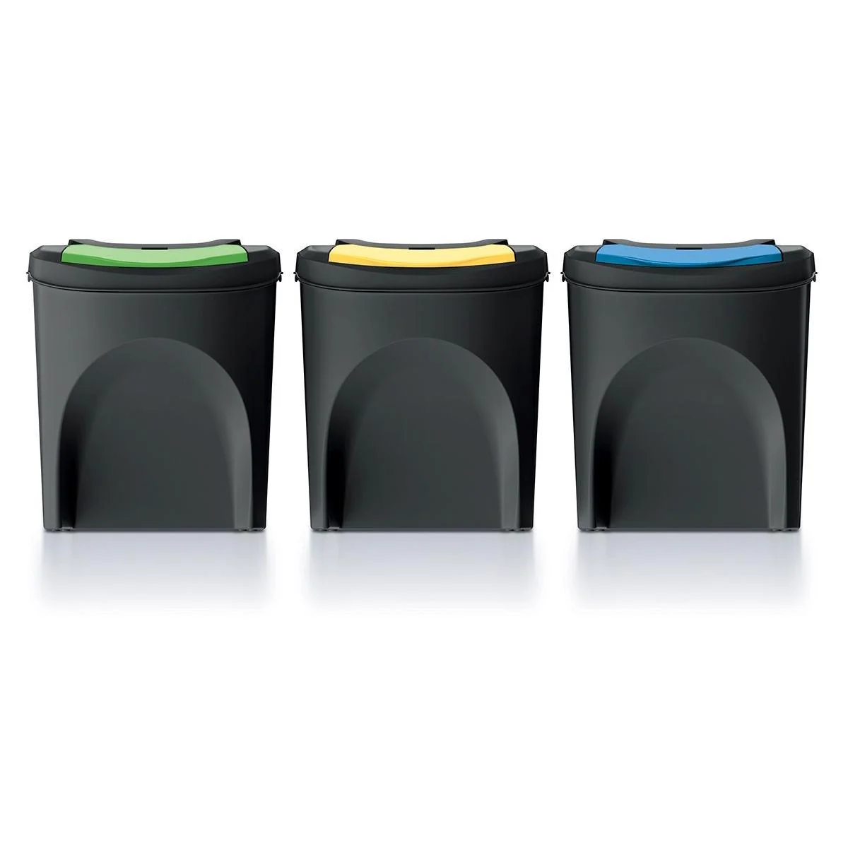 Prosperplast Odpadkový koš SORTIBOX 3 x 25 l recyklovaný černý
