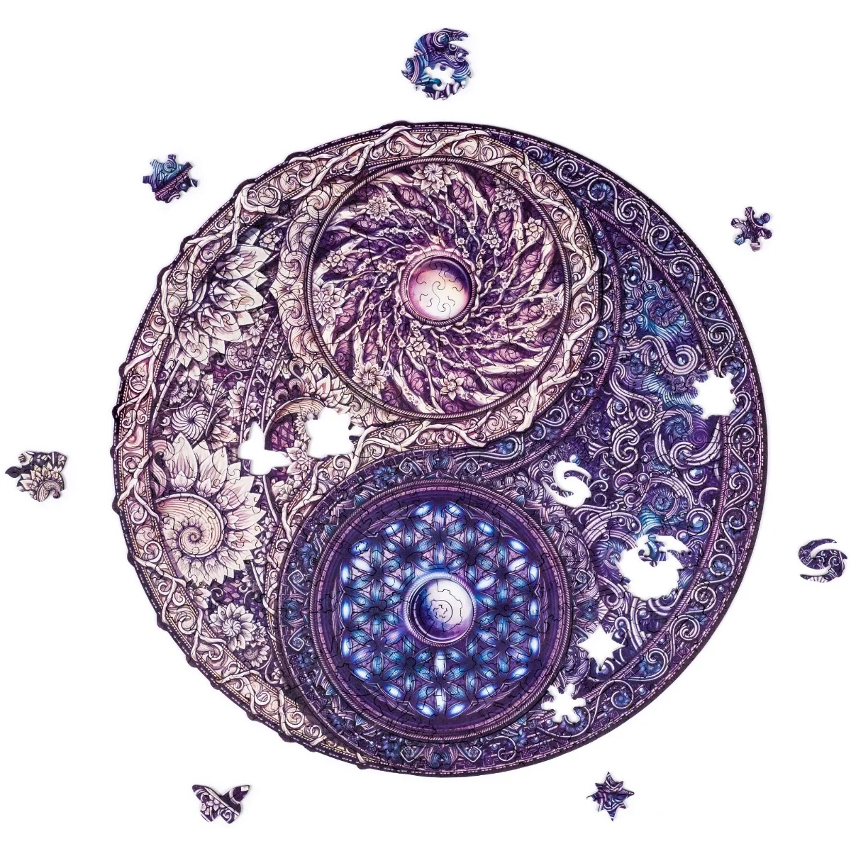 Unidragon Dřevěné puzzle Mandala Opposites 200 ks