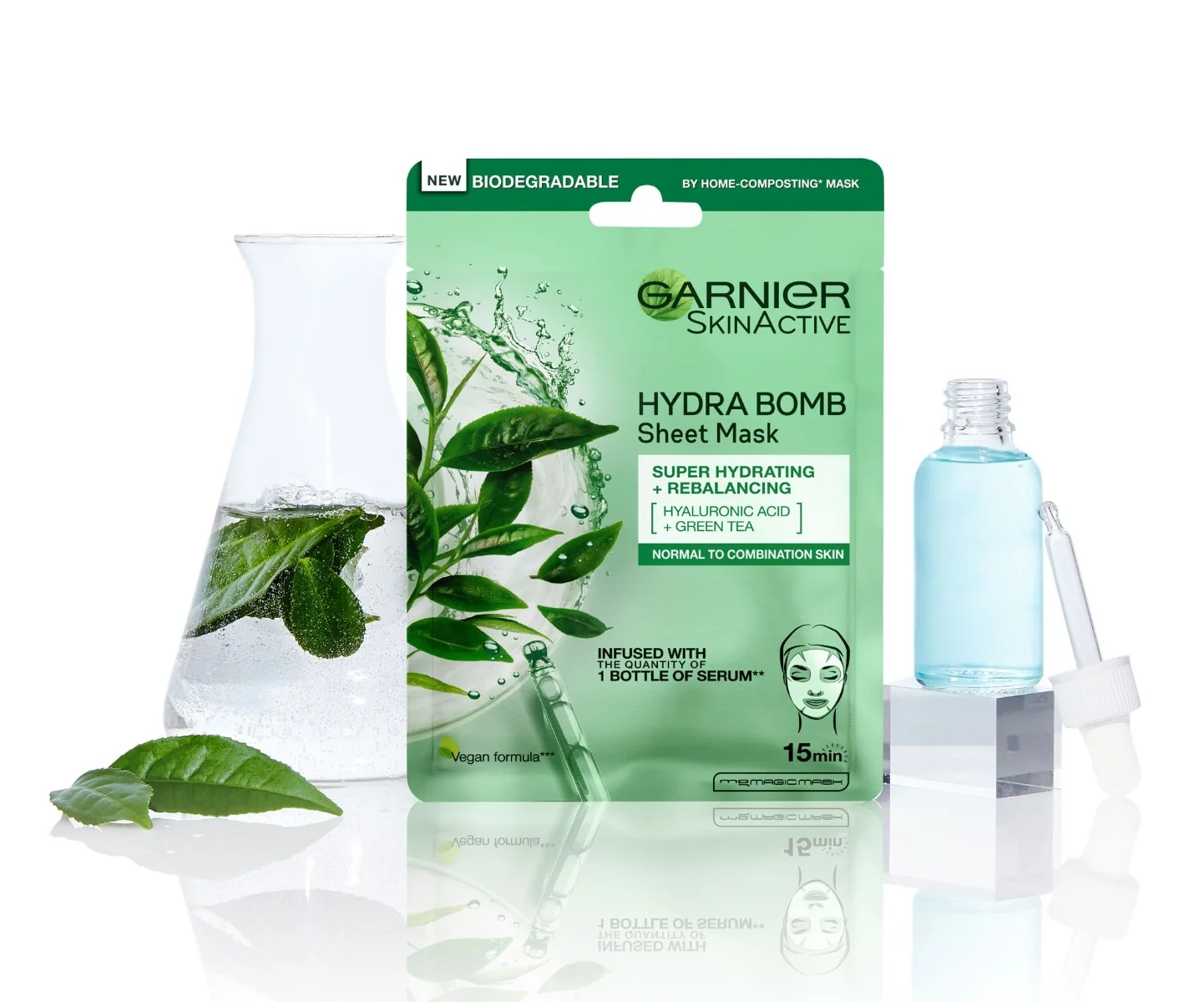 Garnier Skin Naturals Hydra Bomb čisticí a hydratační pleťová maska 28 g