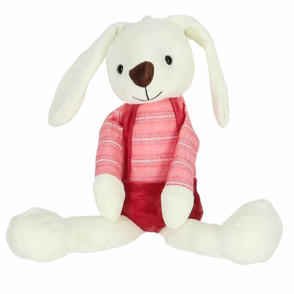 TULIMI Velký plyšový králík v červených kalhotkách 36 cm