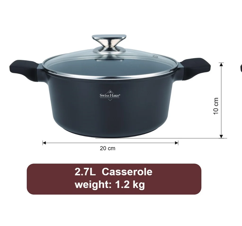 Swiss Haus Hrnec se safírovým povrchem 20 cm, 2,7 l