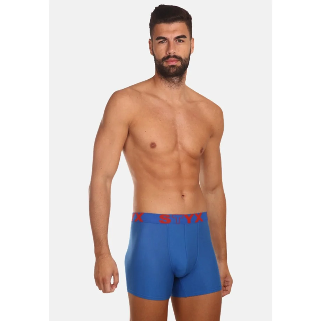 Styx Pánské boxerky long sportovní guma modré (U967) XL