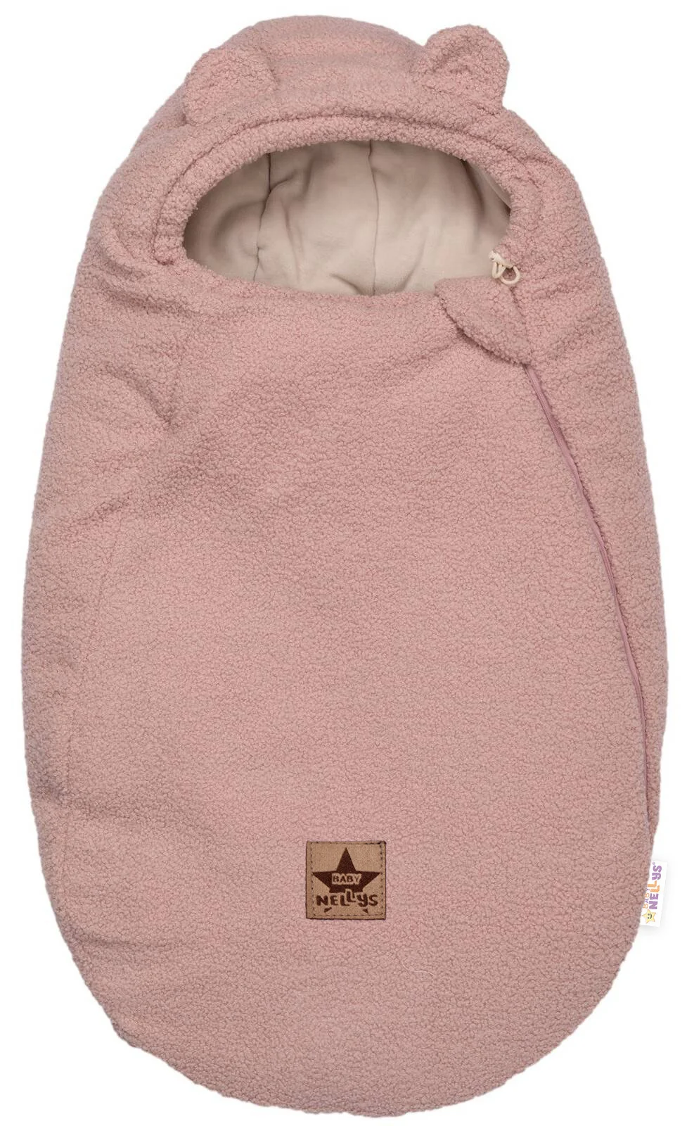 Baby Nellys Teploučky fusak Beránek exclusiv, 85x50cm - pudrově růžový