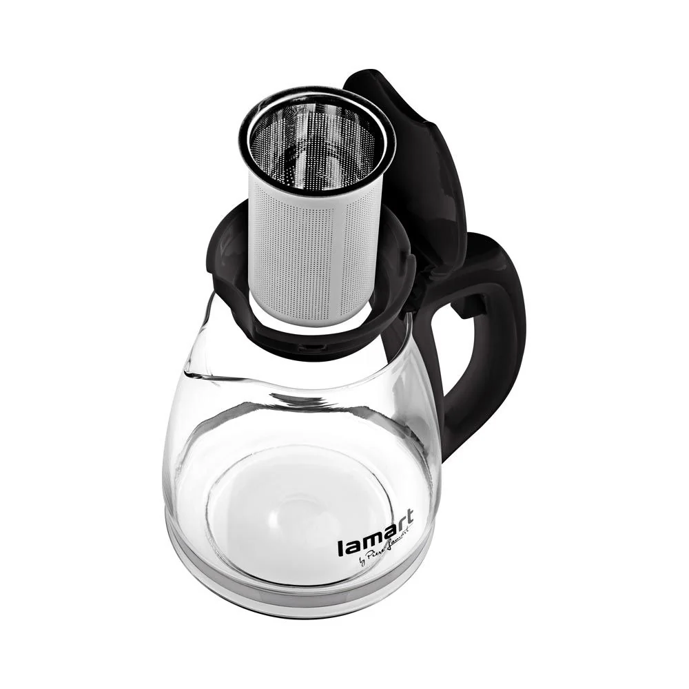LAMART LT7025 Verre 1,1 l skleněná čajová konvice černá