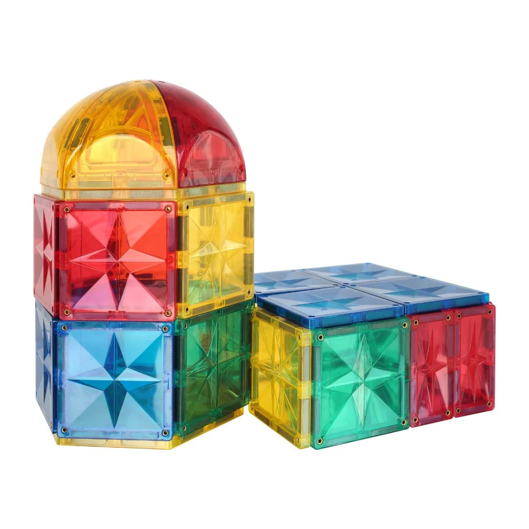 Cleverclixx Magnetická stavebnice Curved Dome Pack Intense - 47 ks