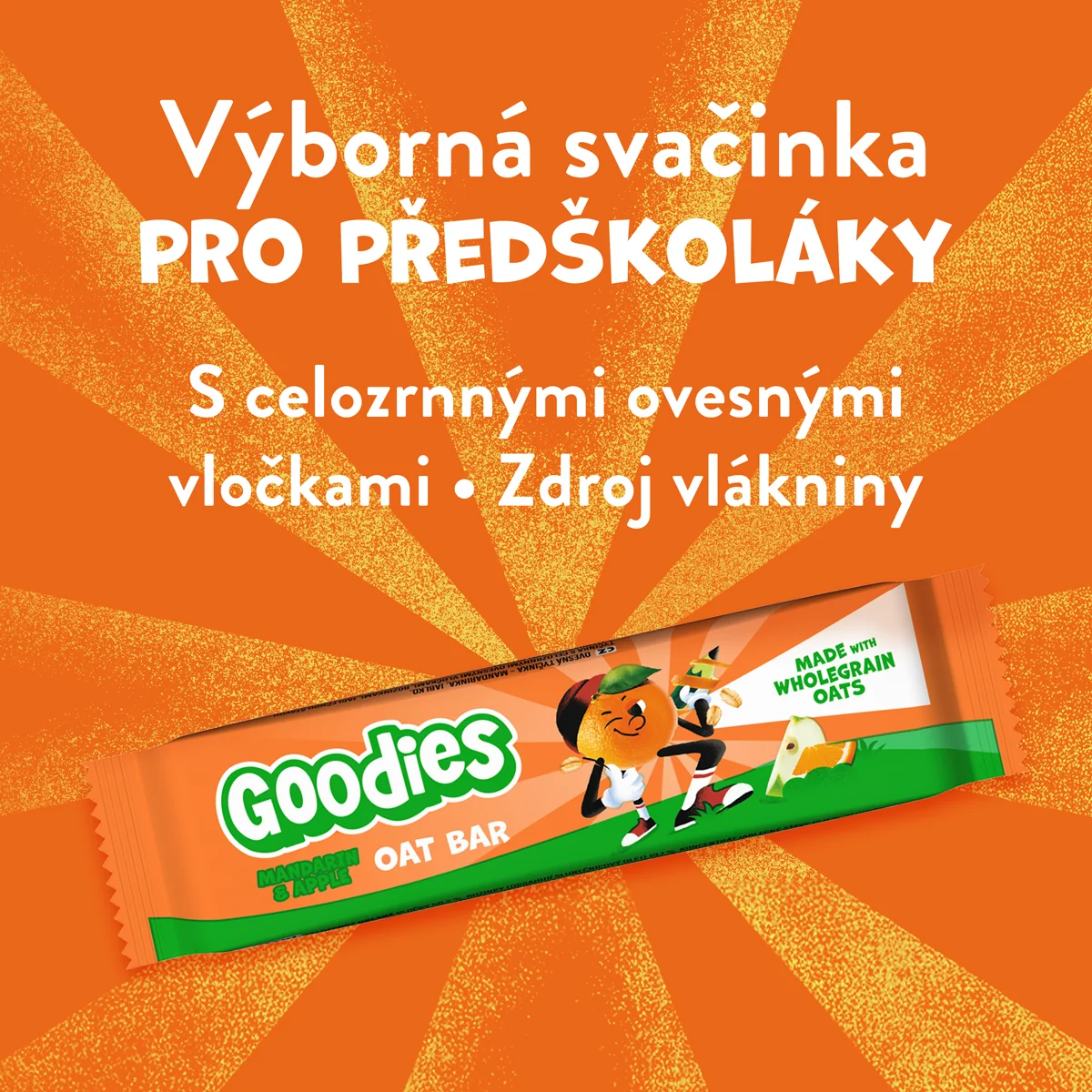 Goodies Ovesná tyčinka Mandarinka a Jablko 23 g
