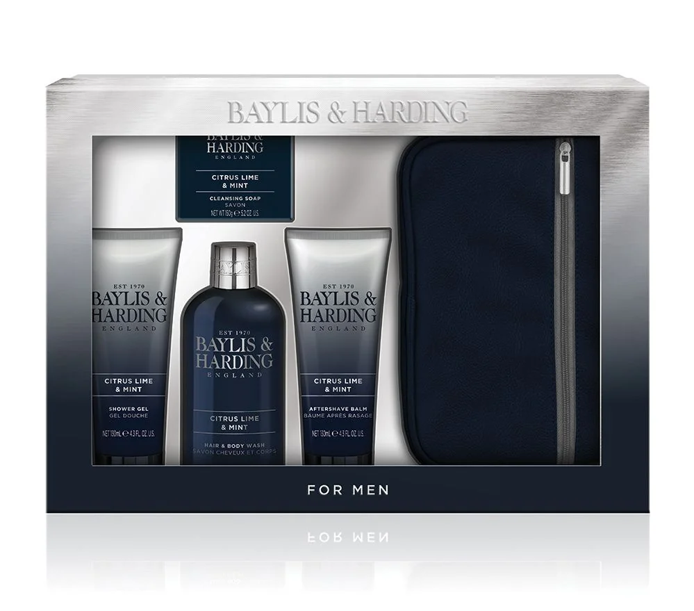 Baylis & Harding Limetka a Máta pánská sada péče o tělo s taškou 5 ks