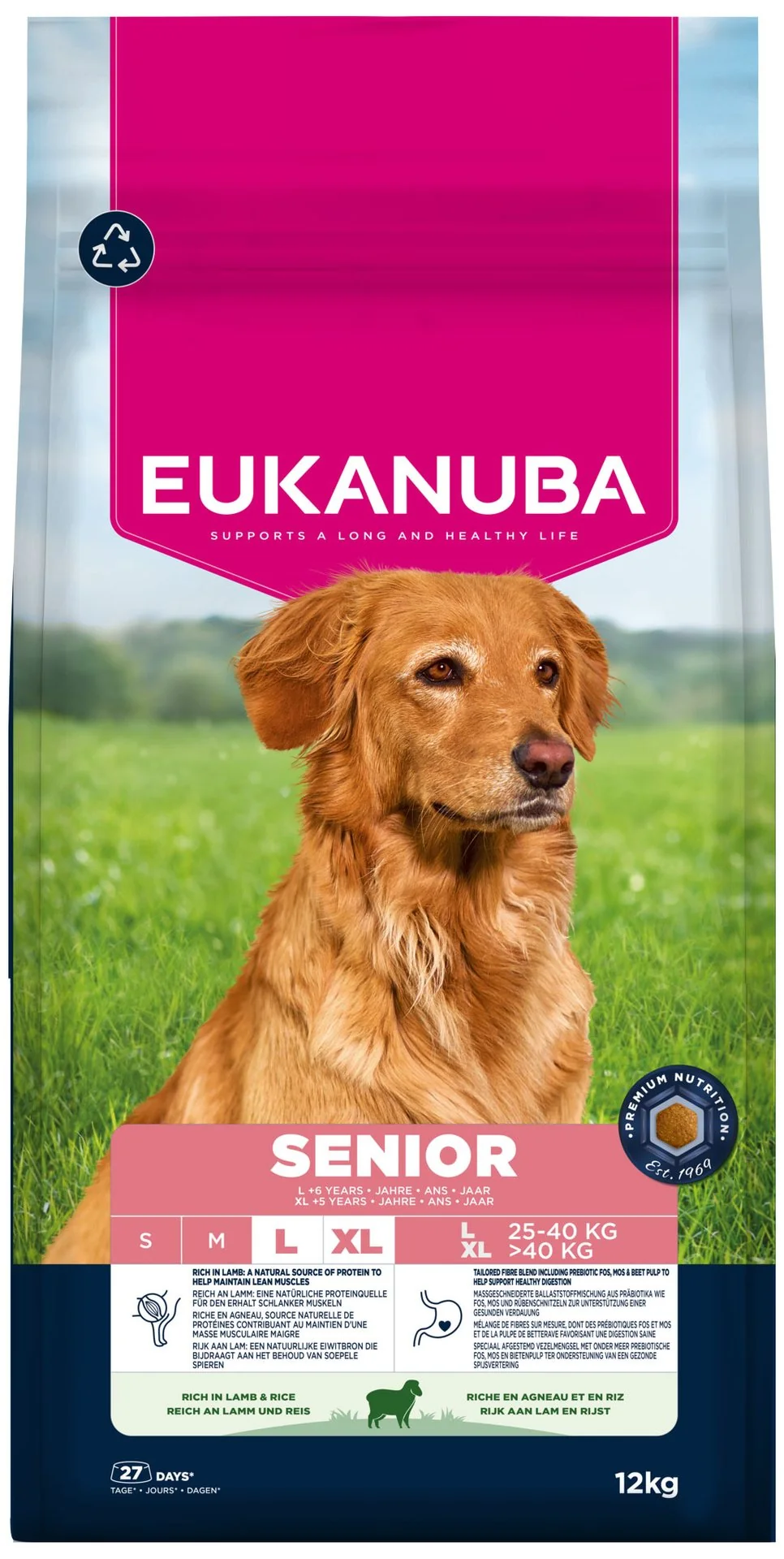 Eukanuba Krmivo Senior Large rich in lamb 12kg