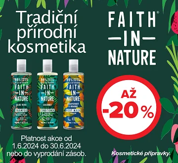 Faith in Nature sleva 20% (červen 2024)