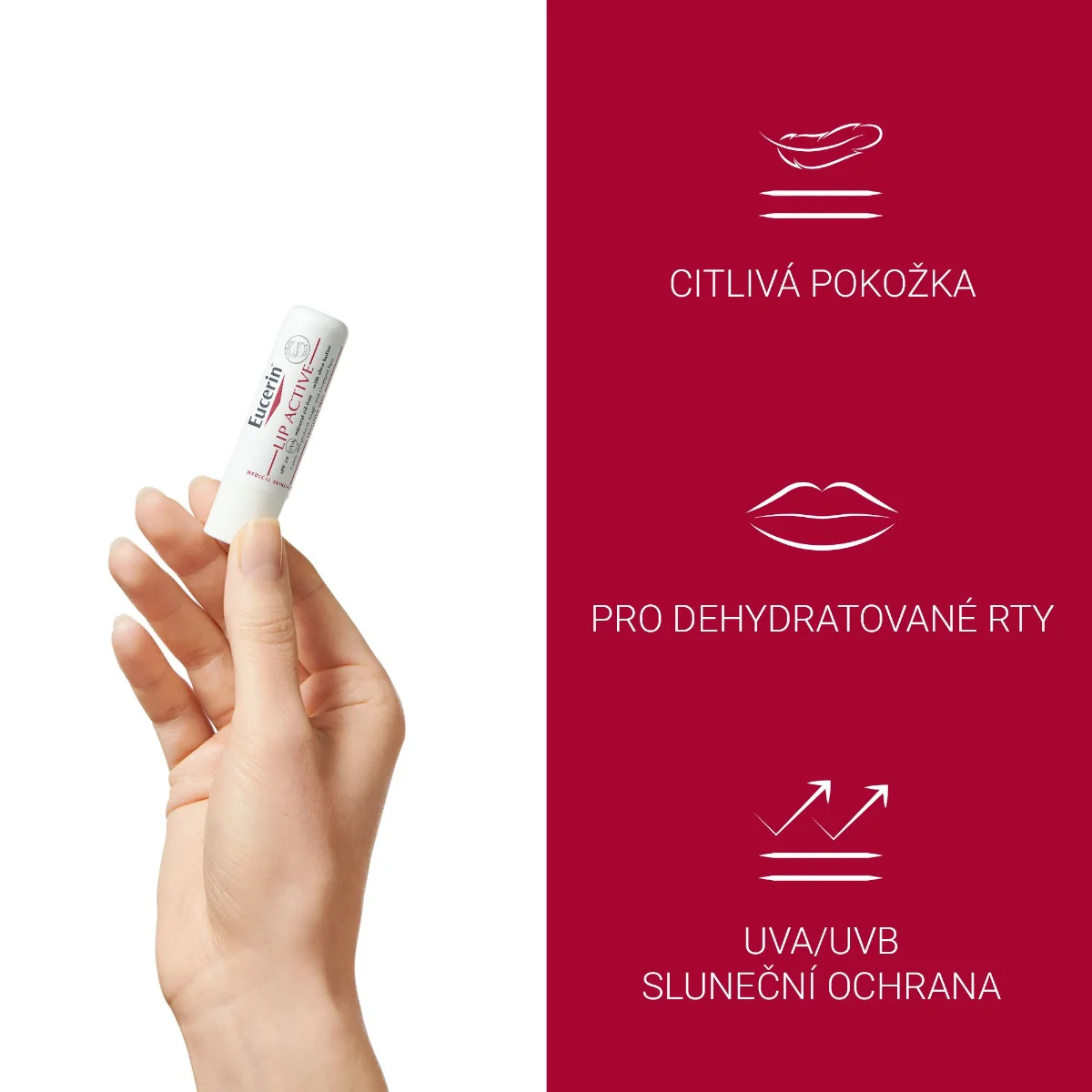 Eucerin LIP AKTIV tyčinka na rty 4,8 g
