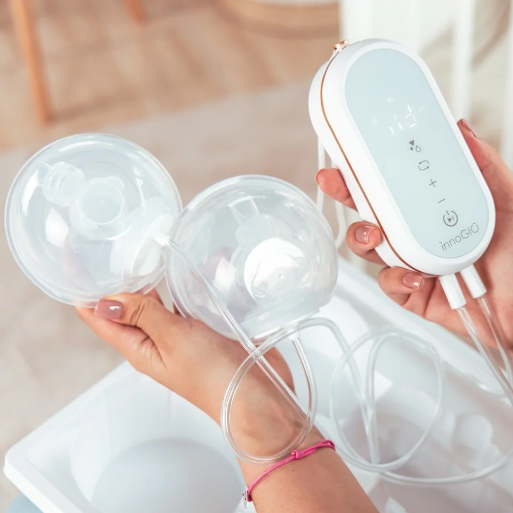 InnoGIO GIOmum Přenosná elektrická odsávačka mléka a hlenů Line Soft