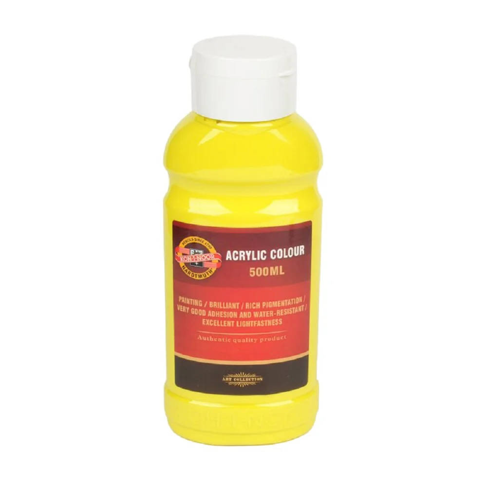 KOH-I-NOOR 1627/0200 - akrylová barva 500 ml, žluť citronová
