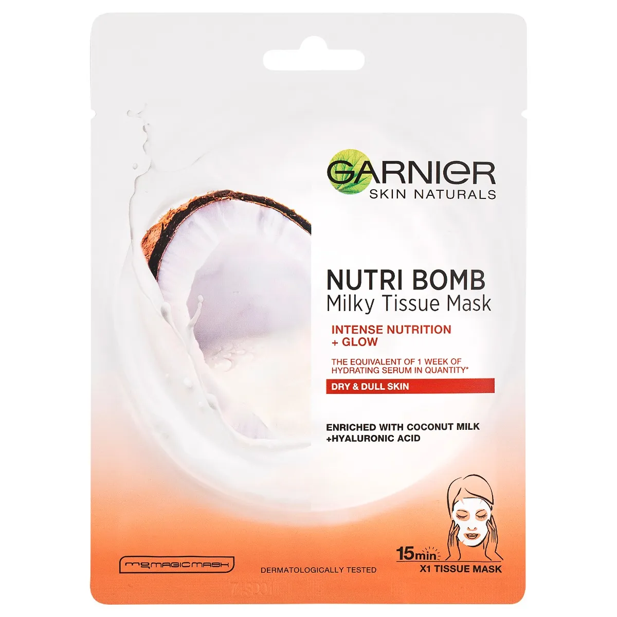 Garnier Skin Naturals Nutri Bomb pleťová maska pro suchou pleť 28 g