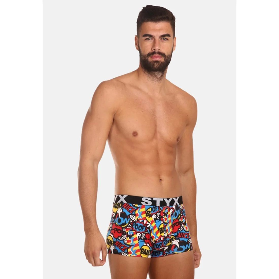 Styx Pánské boxerky art sportovní guma nadrozměr poof (R1153) 3XL