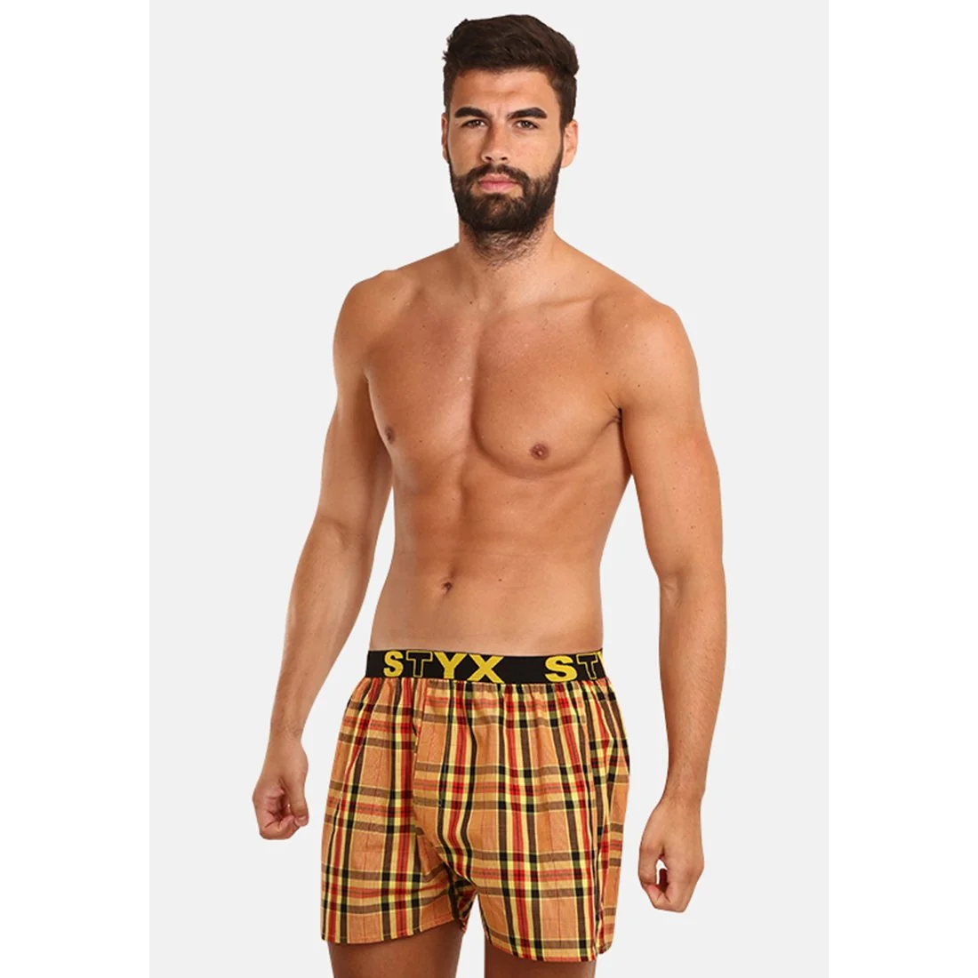 Styx Pánské trenky sportovní guma vícebarevné (B921) XL
