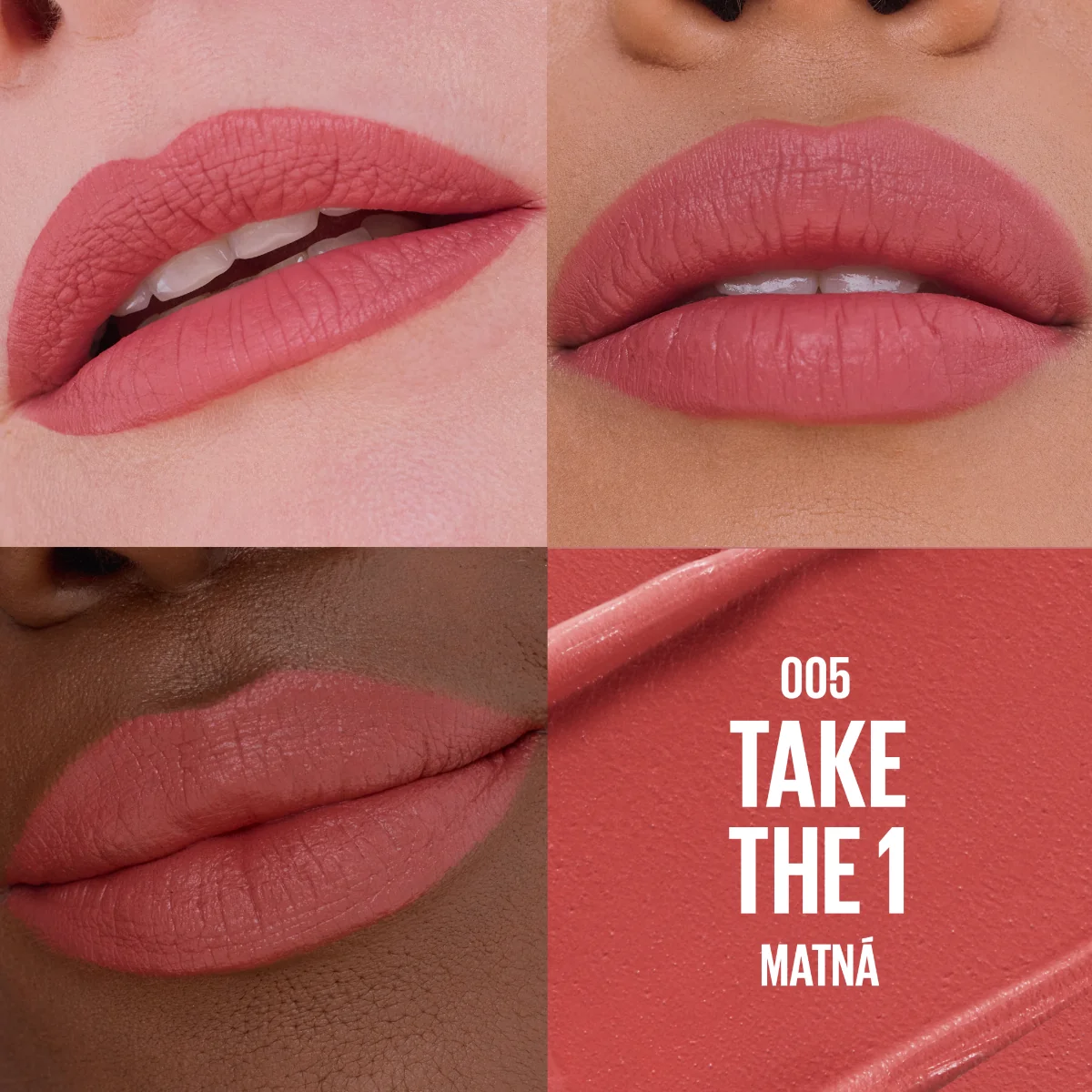 Maybelline Lifter Serum Lipstick Matte 005 Take The 1 matná rtěnka 1 ks