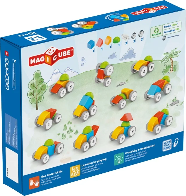 Geomag Magicube Auto magnetická stavebnice 10 dílků