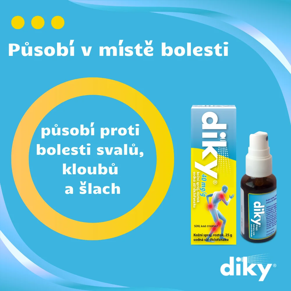 DIKY 40 mg/g kožní sprej, roztok 25 g
