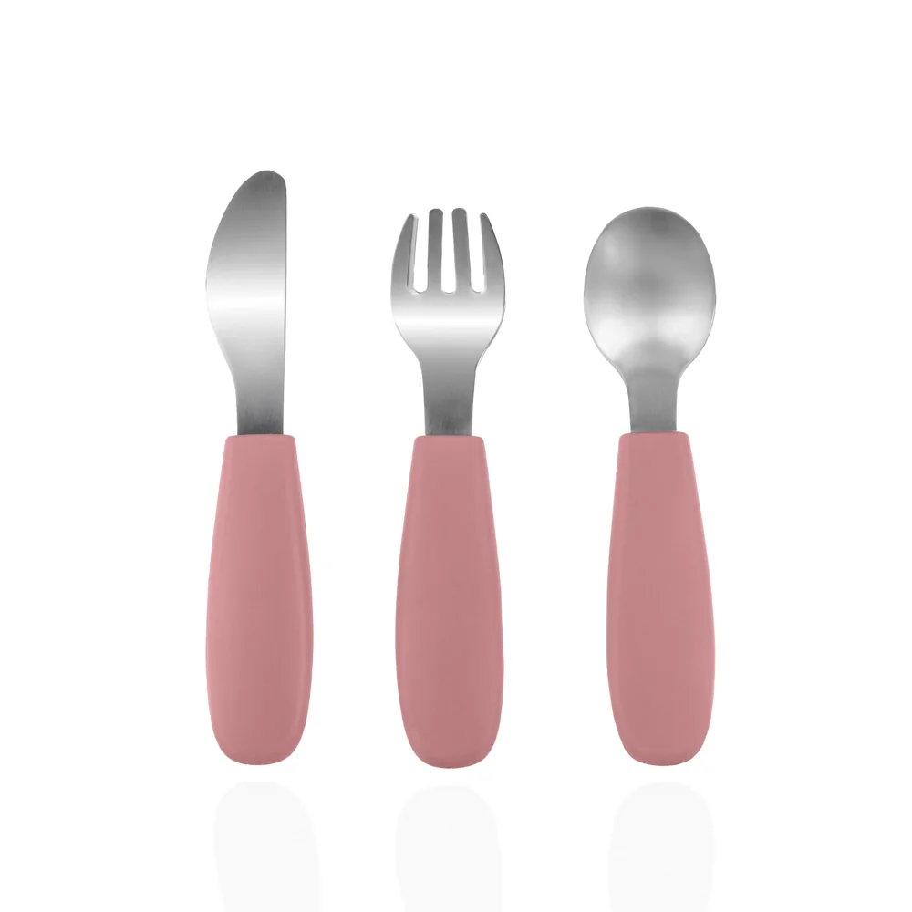 Zopa Silikonový dětský příbor, Old Pink 3