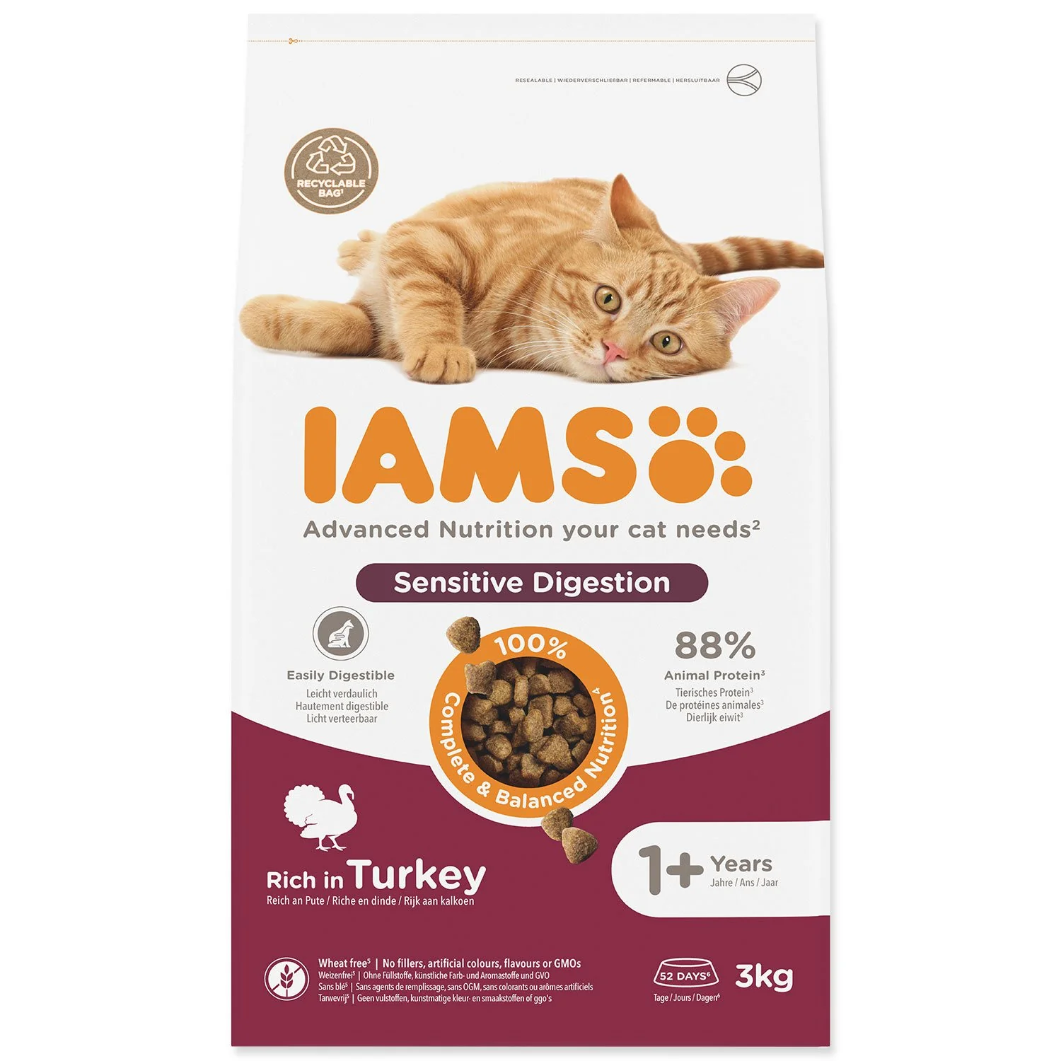 IAMS Krmivo Cat Adult Turkey 3kg