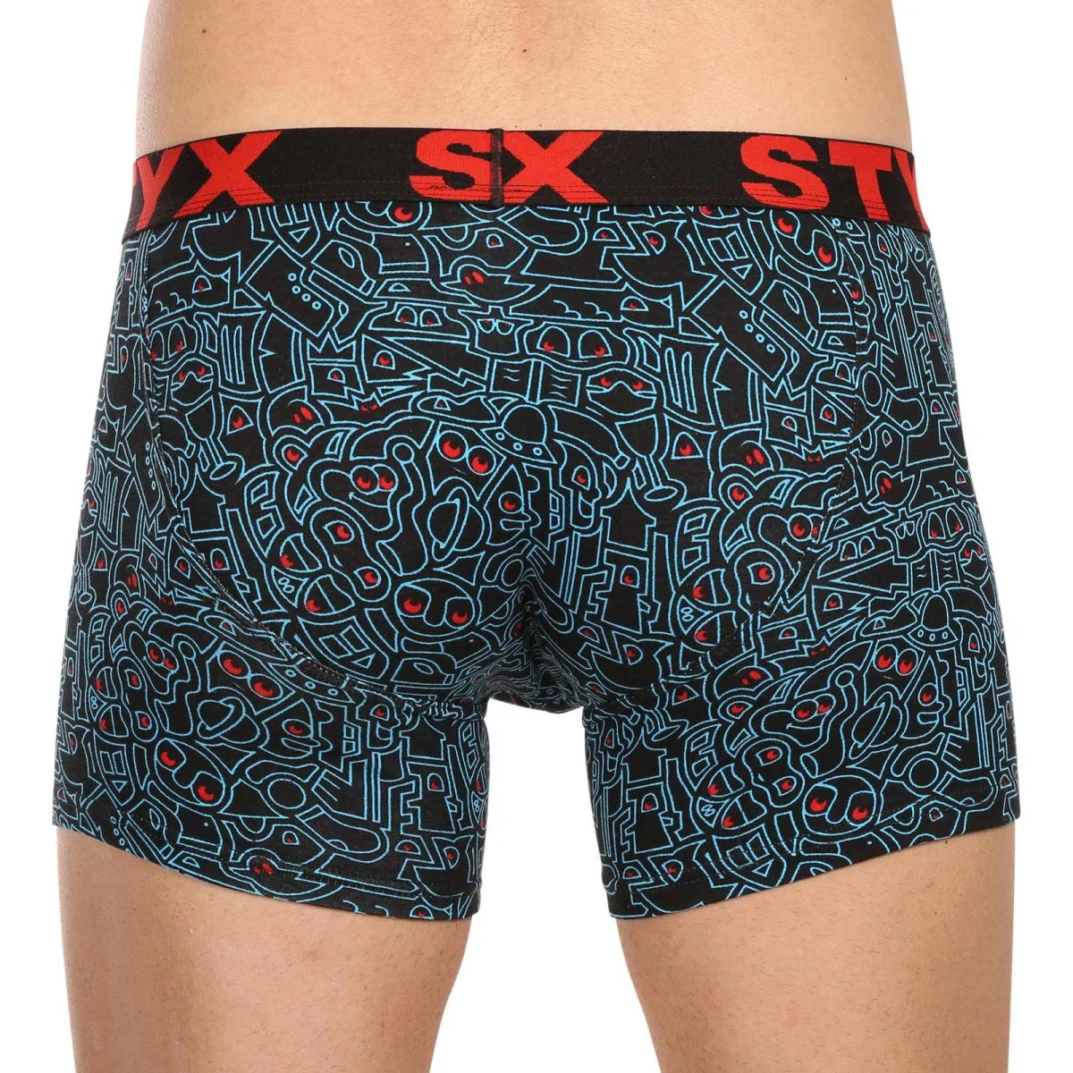 Styx 5PACK pánské boxerky long art sportovní guma vícebarevné (5U1267924) XL