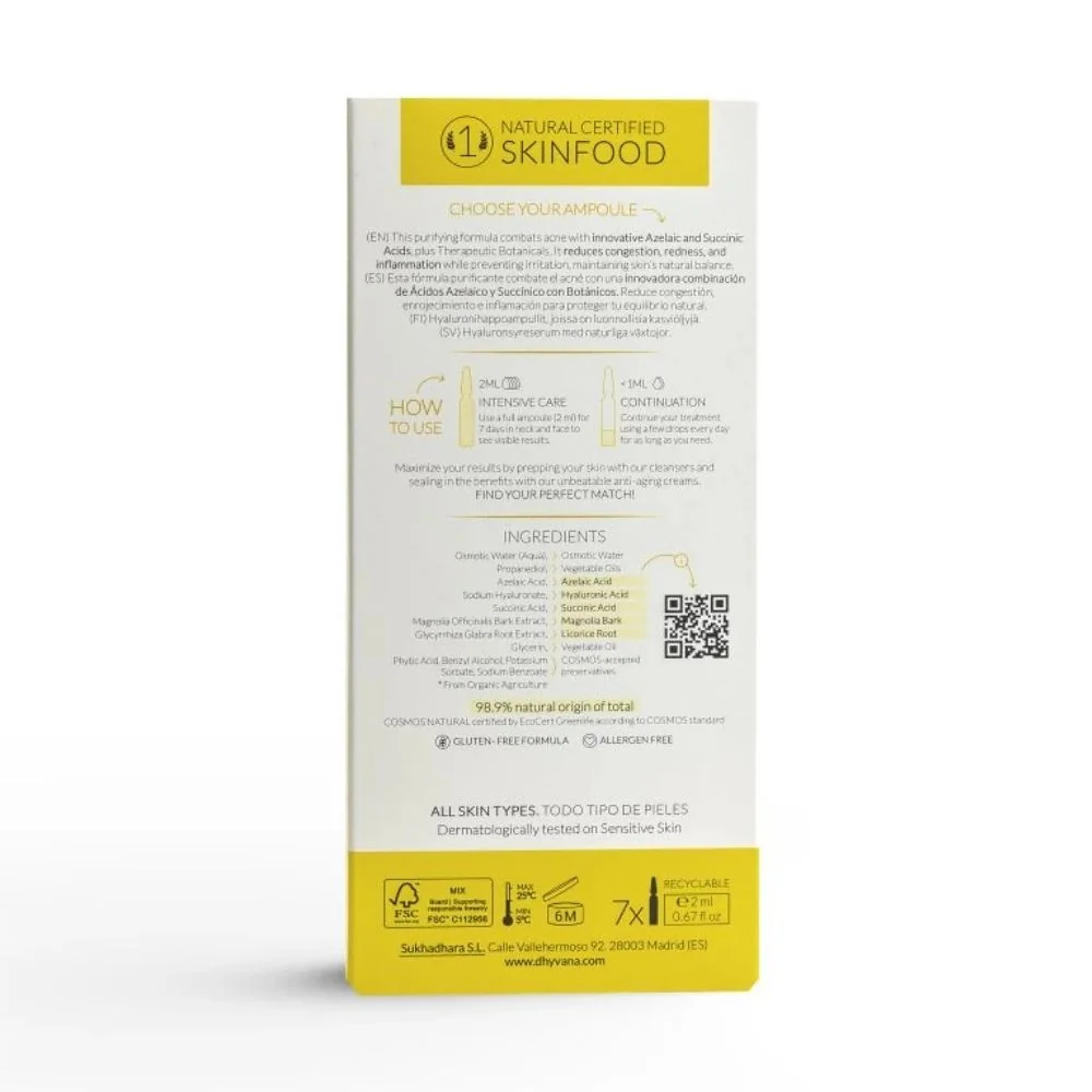 Dhyvana Přírodní sérum proti nedokonalostem pleti Azelaic Control 7x2 ml