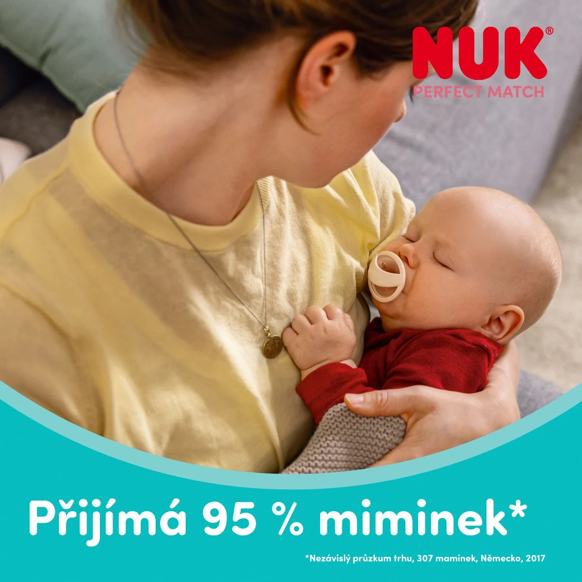 NUK Perfect Match Dudlík 0–6m box 2 ks green/blue