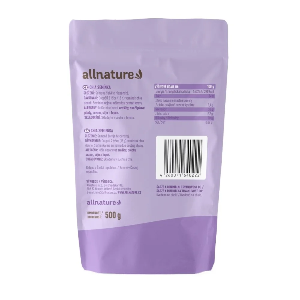 Allnature Chia semínka 500 g