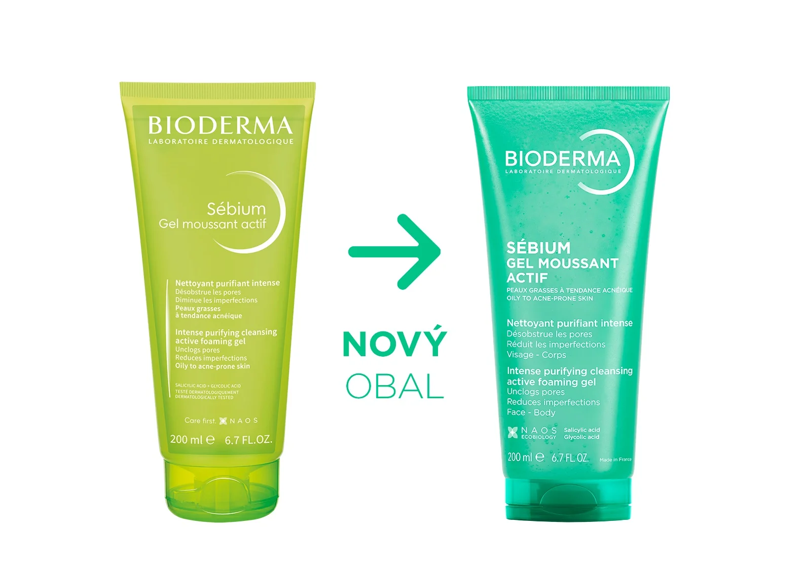 BIODERMA Sébium Gel moussant actif aktivní čisticí gel na akné 200 ml