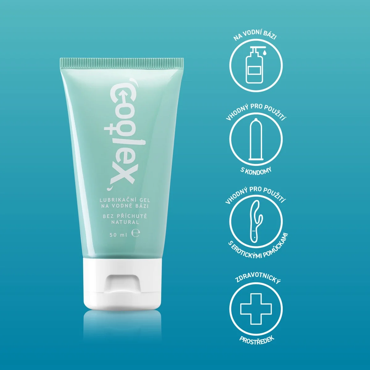 Coolex Lubrikační gel na vodní bázi natural 50 ml tuba