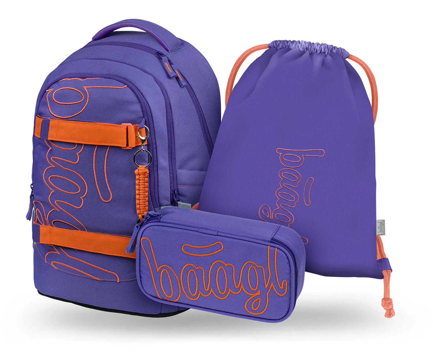 Baagl Školní set Skate Max Orange
