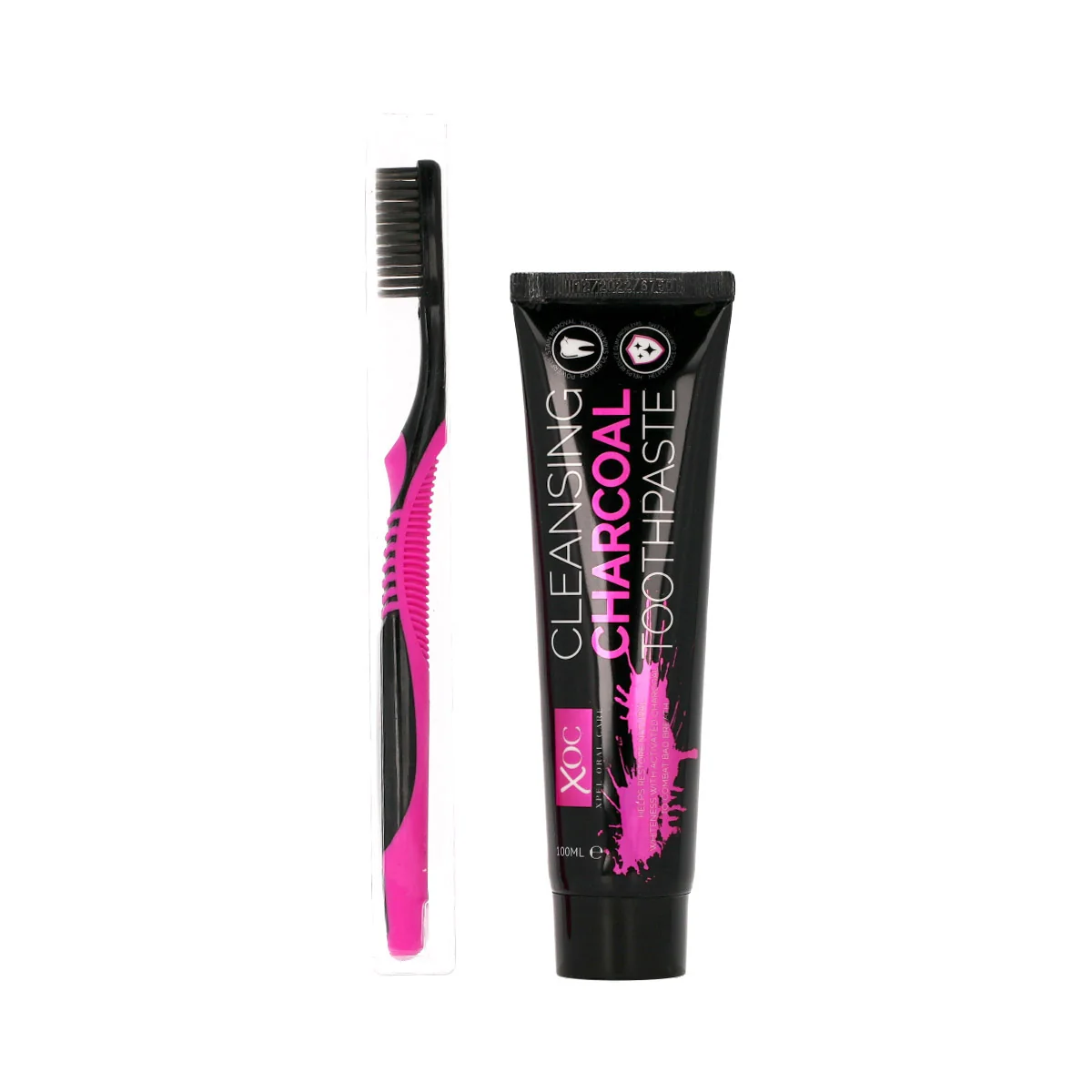 Xpel Oral Care Cleansing Charcoal zubní pasta 100 ml + zubní kartáček k