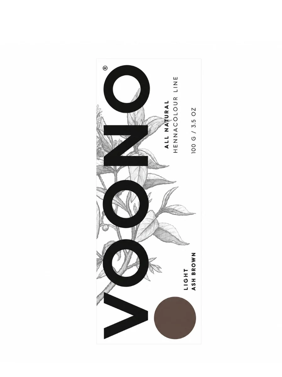 Voono Hennacolour Line Light Ash Brown přírodní barva na vlasy 100 g