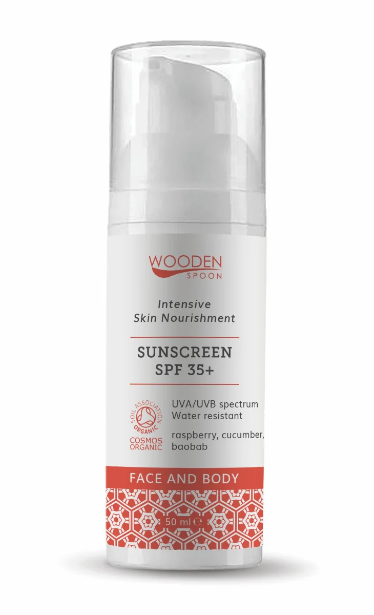 WoodenSpoon Opalovací mléko na obličej a tělo SPF35+ 50 ml