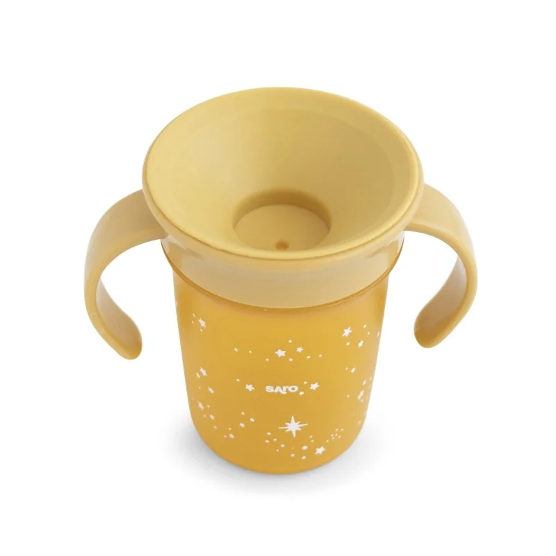Saro Baby tréninkový hrníček 360° Mustard
