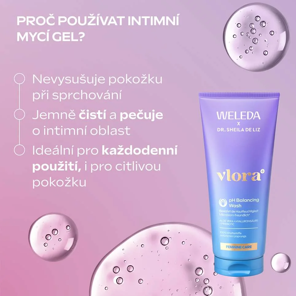 Weleda Vlora+ pH Balancing Wash jemný mycí gel 200 ml