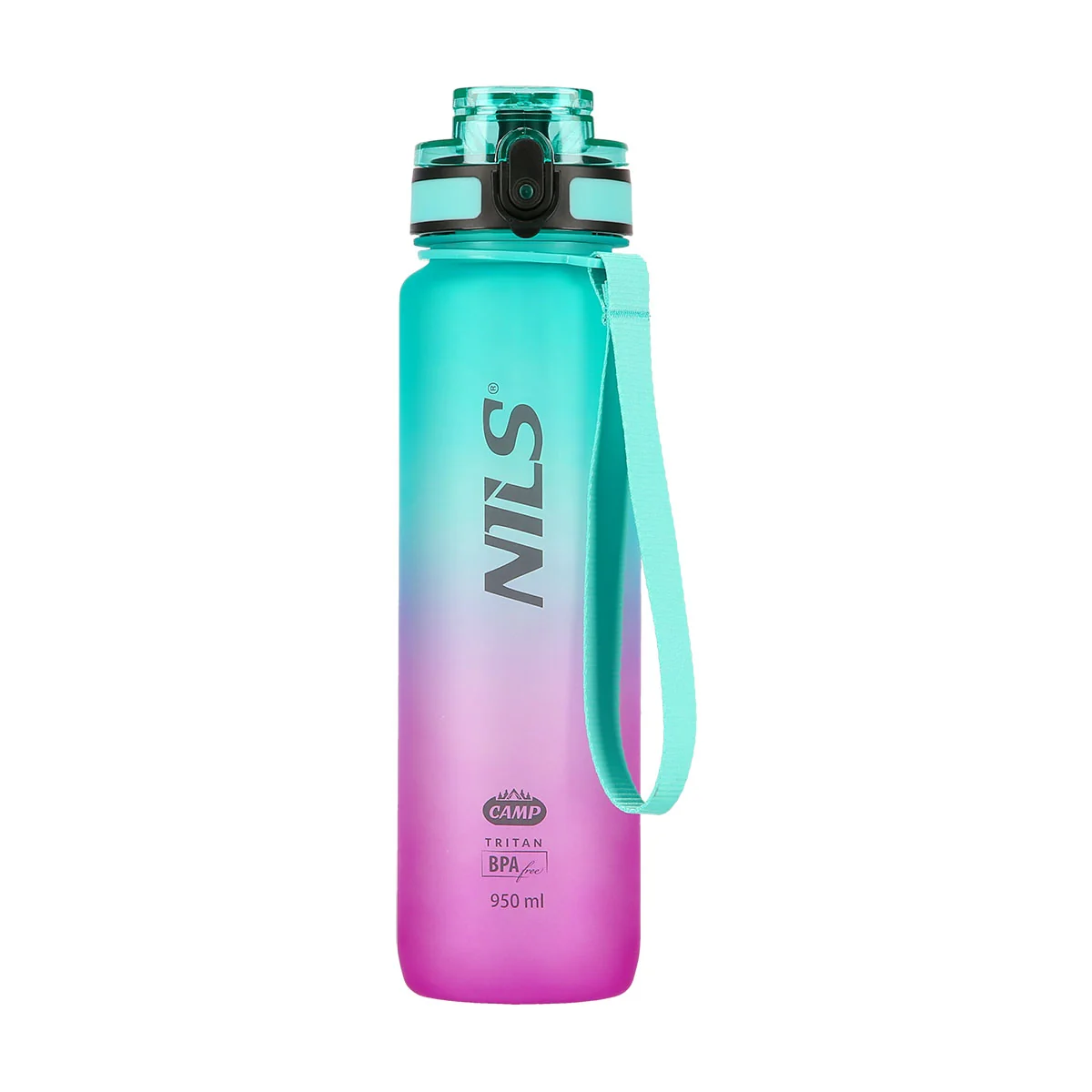 Nils Tritanová láhev na pití  NCD04 950 ml zeleno-růžová