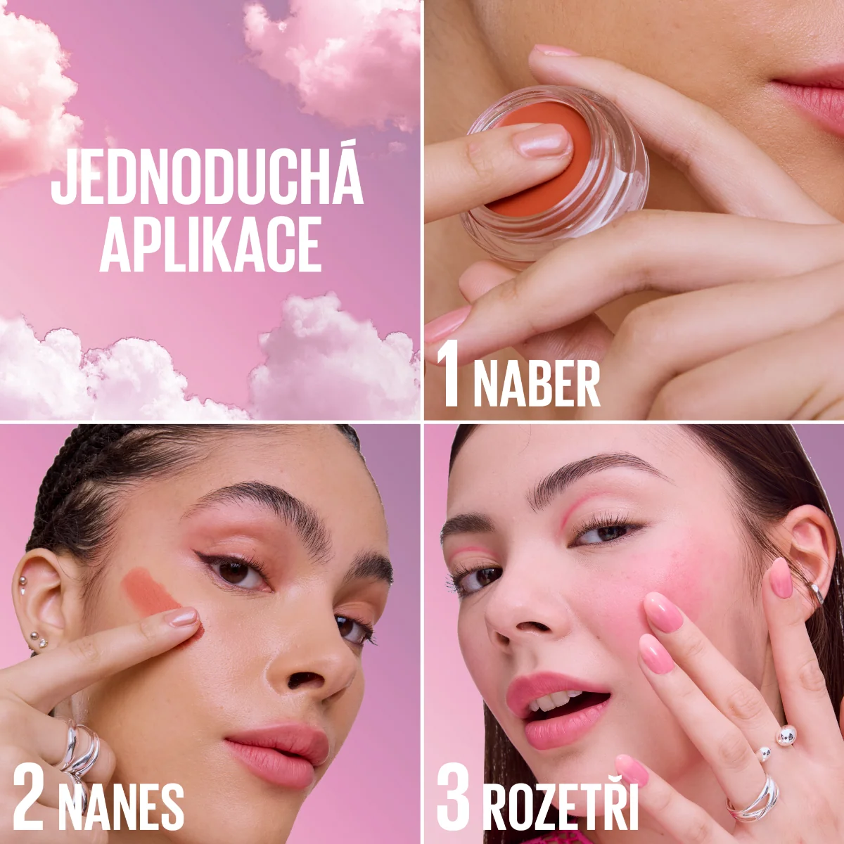 Maybelline CloudTopia odstín 08 Enchanted Mauve matná tvářenka 5 g