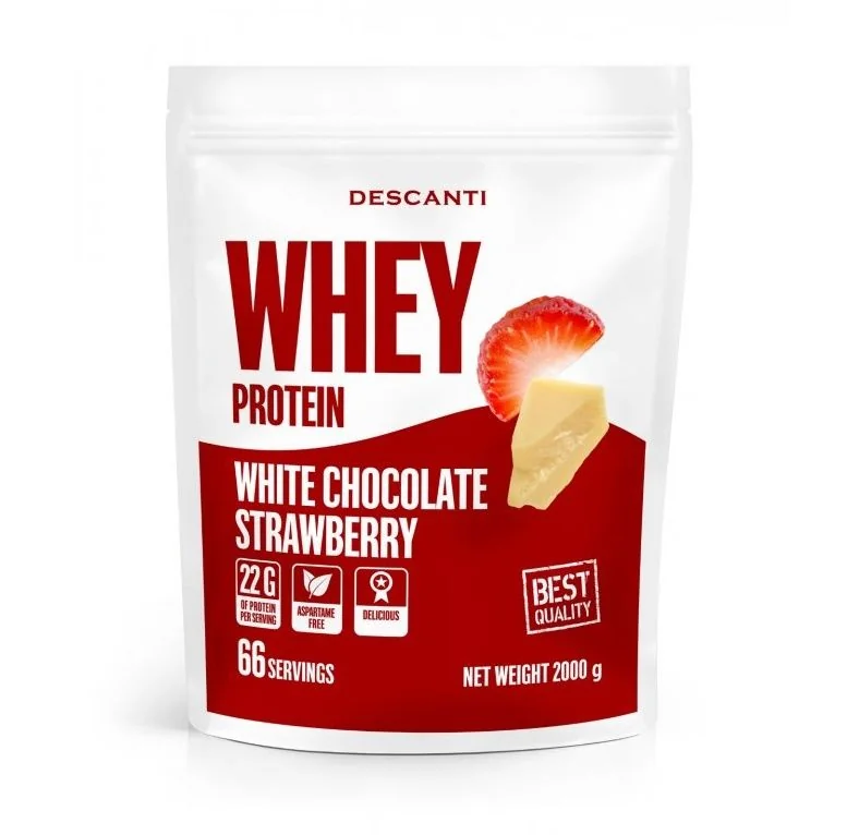 DESCANTI Whey Protein White Chocolate Strawberry 2000 g