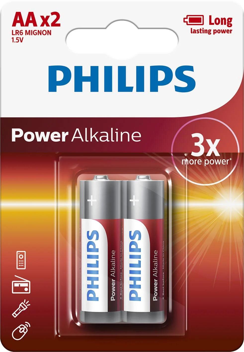 Philips LR6P2B/10 alkalické baterie 2 ks